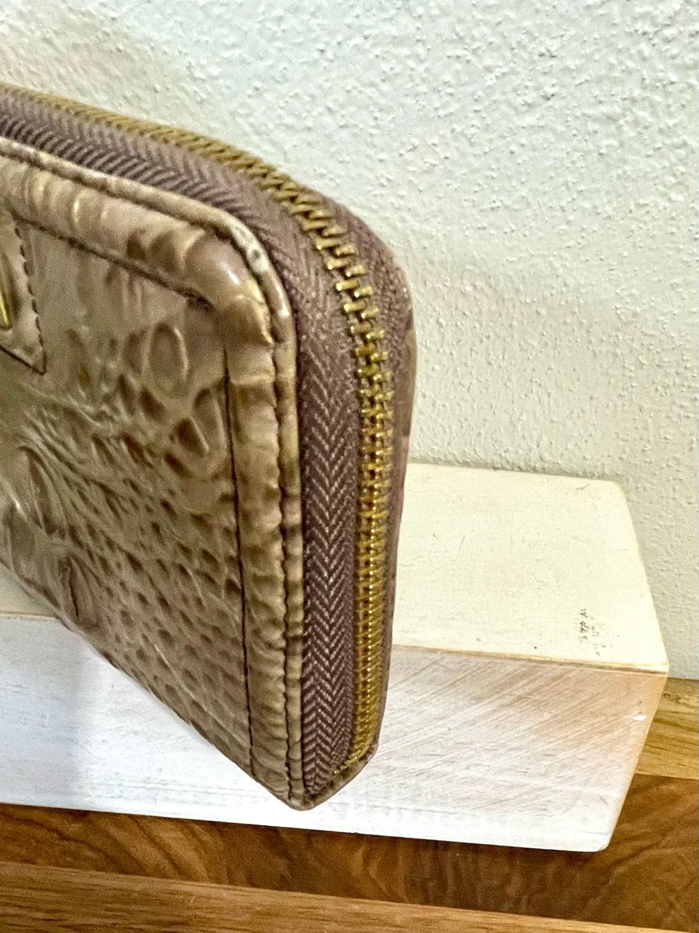 Brahmin taupe croc